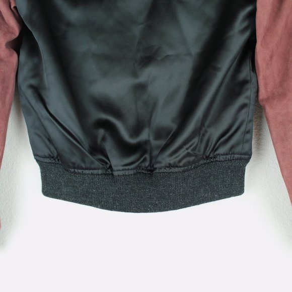 NWT ALLSAINTS Satin & Suede Bomber Jacket - Picture 12 of 14